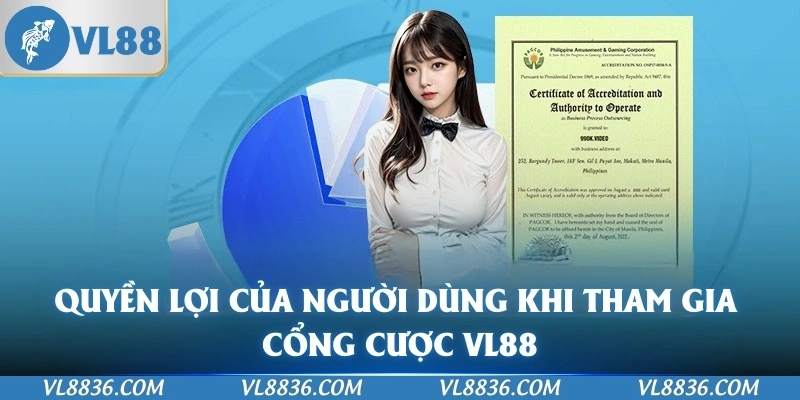 Quyền lợi của người dùng khi tham gia cổng cược VL88