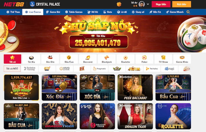 Sảnh live casino của nhà cái Net88