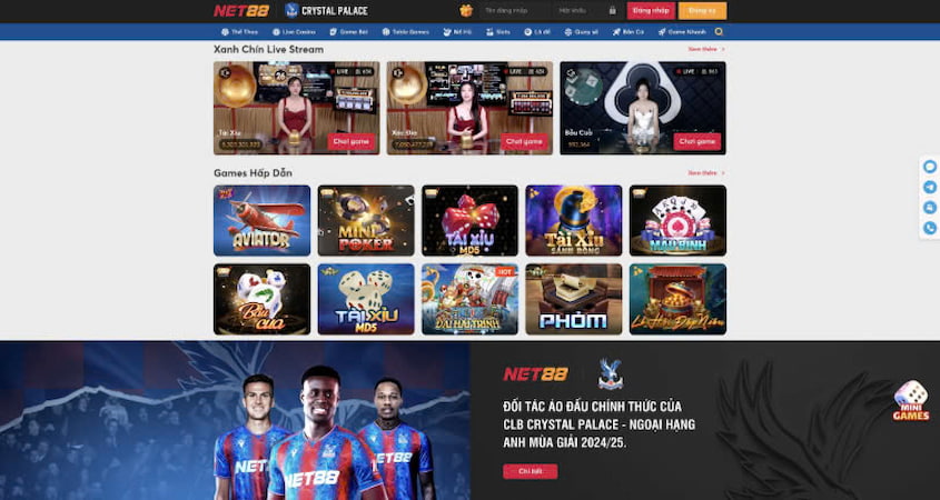 Trình duyệt di động của nhà cái Net88